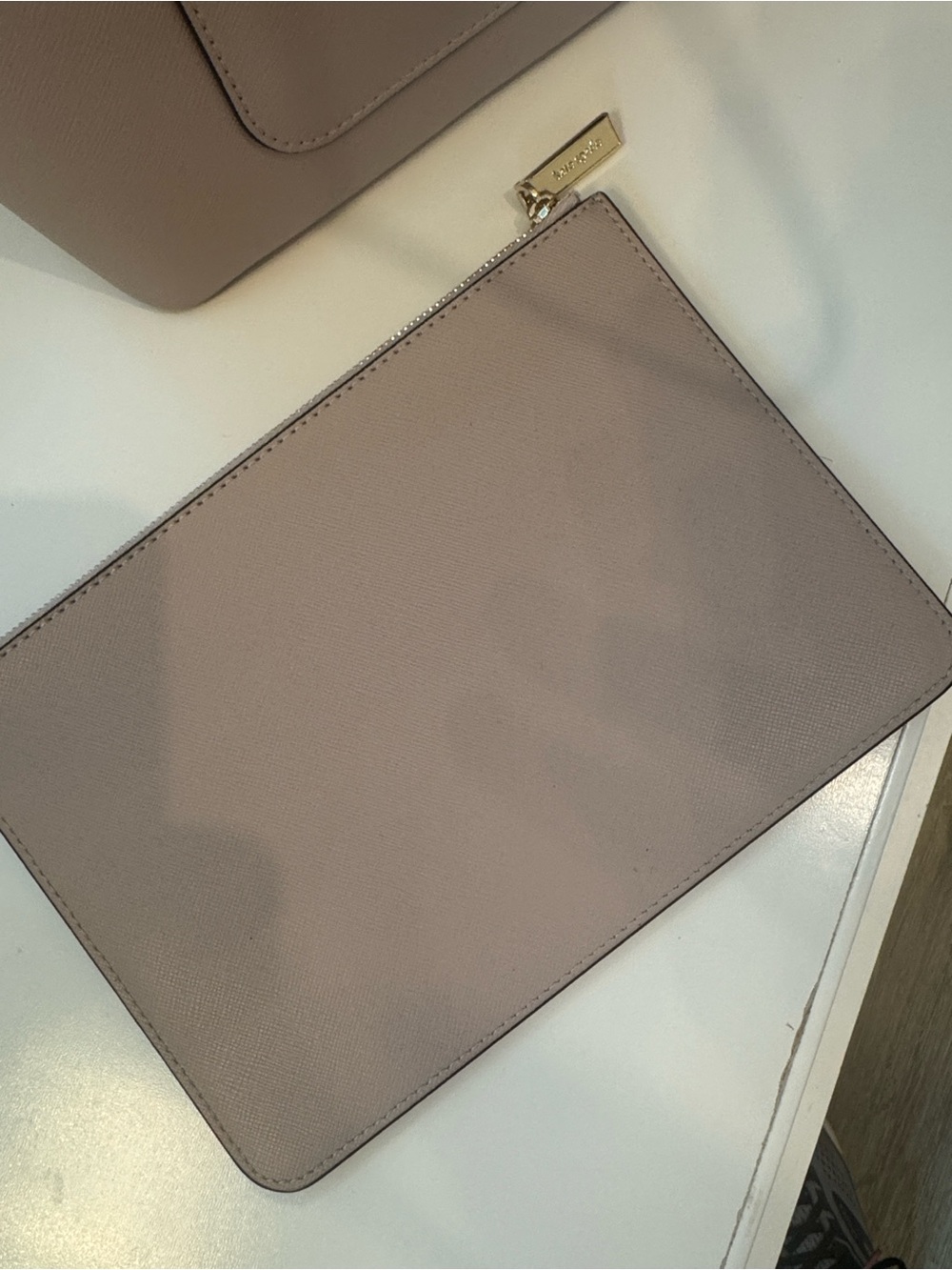 Kate Spade Staci Tote Set - Lilac/ Leather Tote with Matching Pouch - Picture 12 of 14